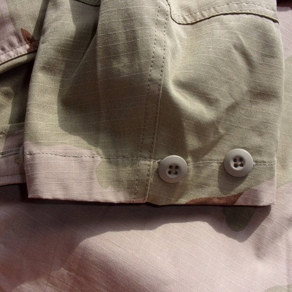 USAF OIF I 3 COLOR DCU DESERT CAMO UNIFORM COMBAT TACTICAL JACKET LG EC 1018 - Picture 8 of 11